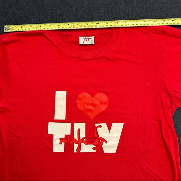 I "Heart" Love TLV Tel Aviv Israel Souvenir Red Tourist Tshirt sz S Cotton - Picture 7 of 8